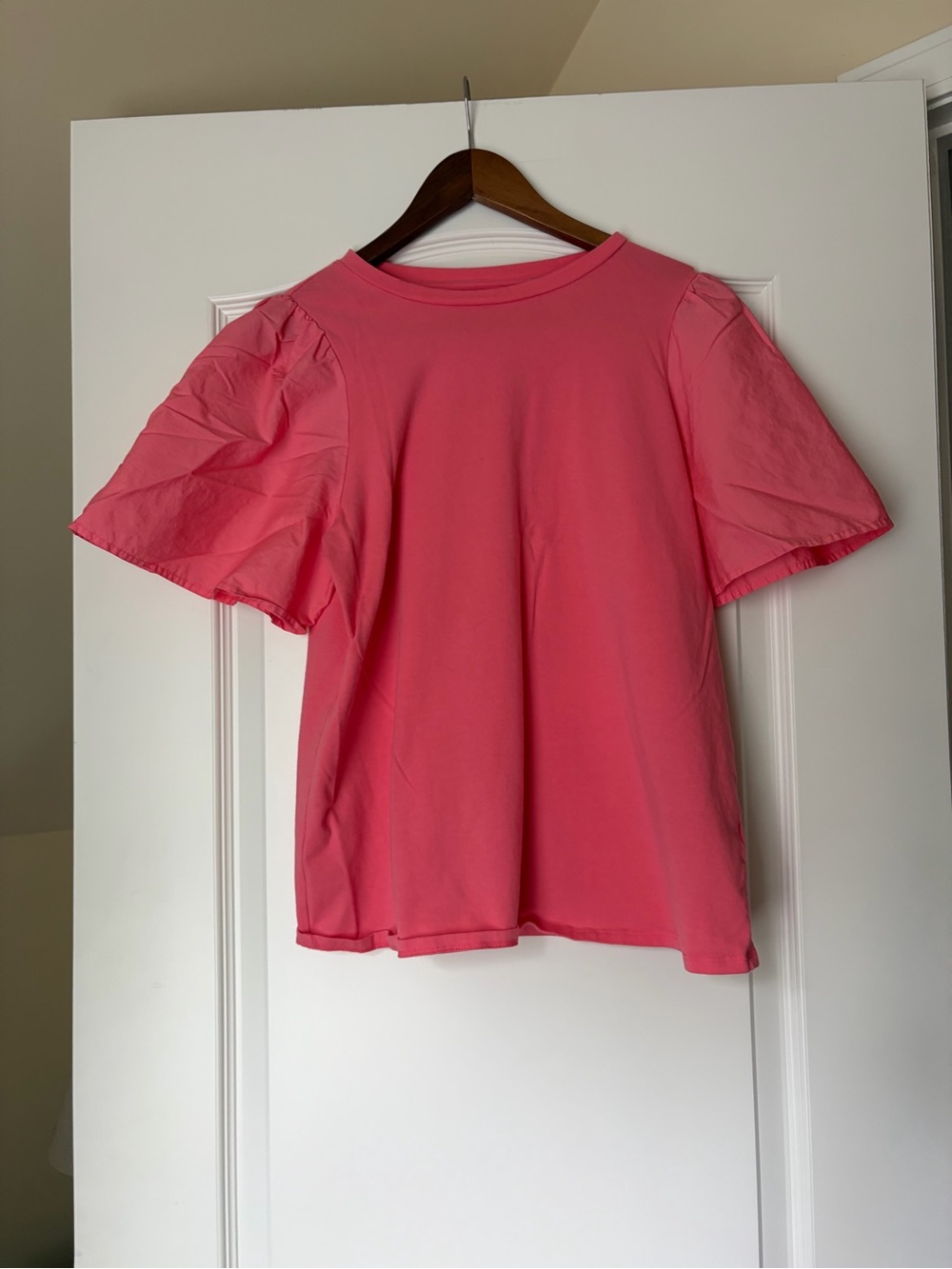 Pink Ruffle Sleeve Top